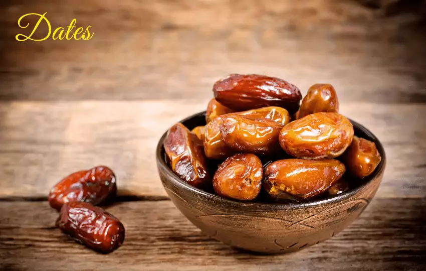 the image contains a bowl of dates fruit