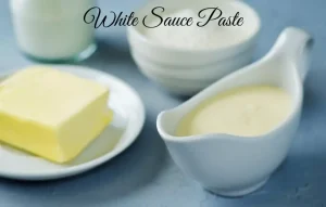 white sauce paste is a popular ingredient on kitchen.