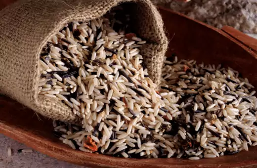 you can use wild rice in soup in place of arborio rice. wild rice has a nutty flavour and a chewy texture that complements soups well.