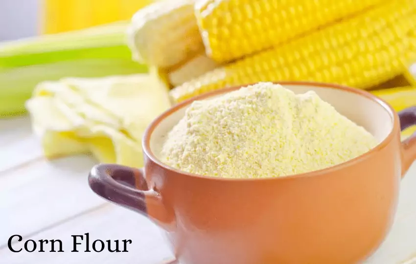 corn flour is a finely ground powder made from corn kernels.