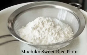 mochiko flour is a sweet sticky gluten-free flour used to make different rice cakes, porridge