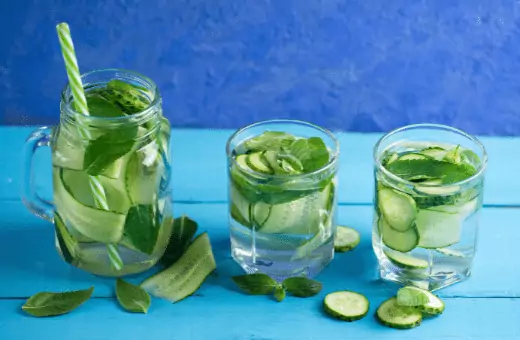 cucumber mint water is a good substitute for seltzer water.