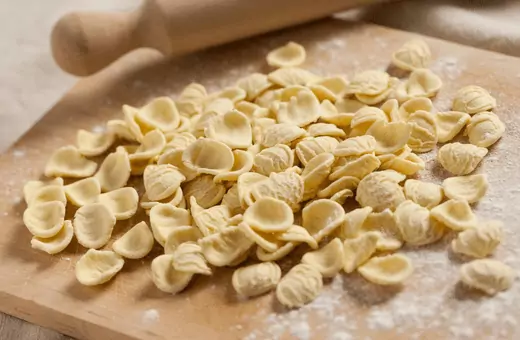 for a heartier pasta dish replace orecchiette for orzo