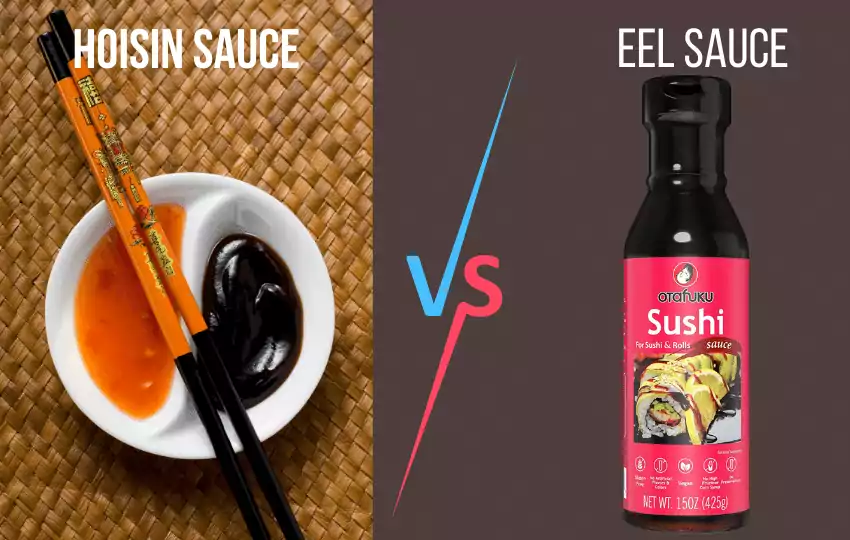 The two dark black sauces, Hoisin sauce, and Unagi or eel sauce, are very much popular for their taste