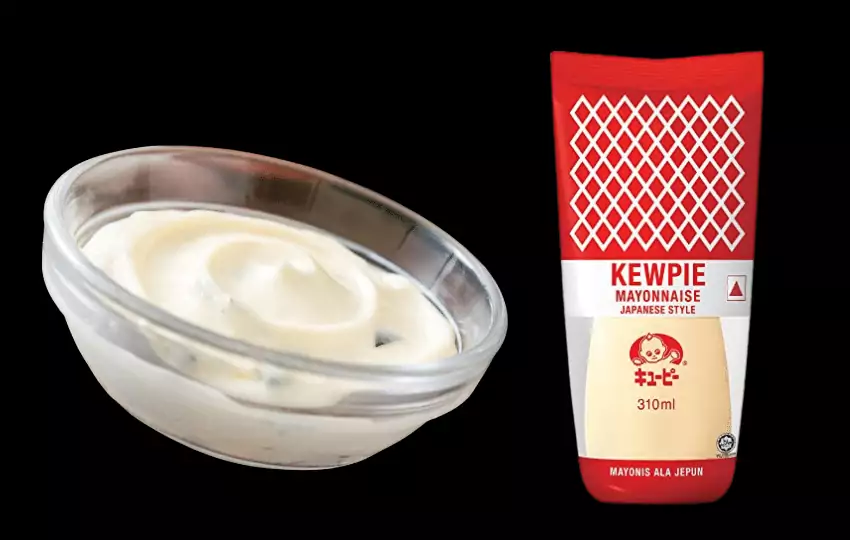 kewpie mayonnaise is a japanese condiment produced from soybean oil rice vinegar and egg yolks