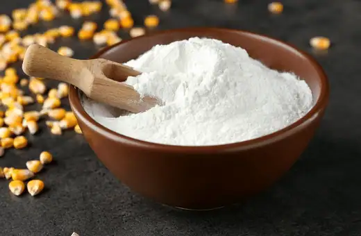 corn starch or corn flour can  be used as a flour substitute for frying