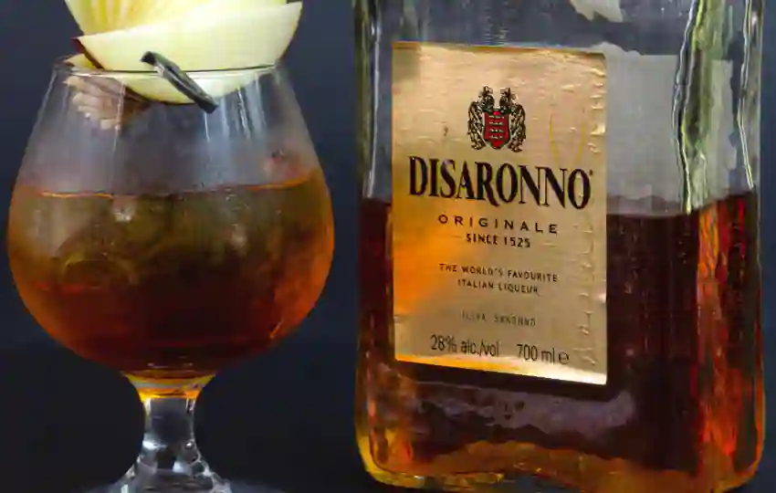 disaronno is a type of amaretto liqueur made with apricot pits and almonds