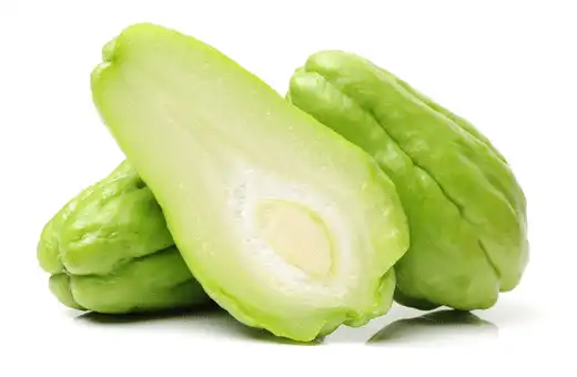 Chayote Squash is a pear-shaped fruit with thin, dark green skin and white flesh and resembles a cucumber in appearance and an artichoke in flavor. 