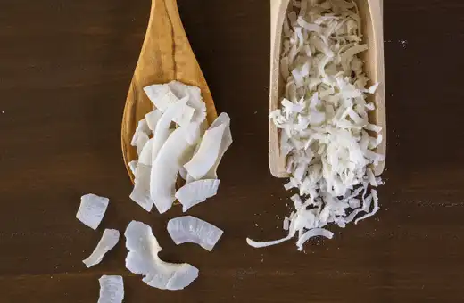 You can use COCONUT FLAKES for Desiccated Coconut Substitute