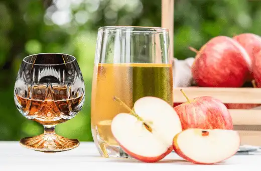 Apple juice and cognac are a great mixture for a cocktail and give you an almost similar flavor to Calvados