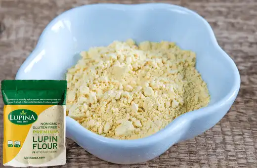 LUPIN FLOUR is a good substitute of soy flour