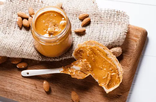 almond butter is a healthy and delicious substitute for vegetable oil in waffles