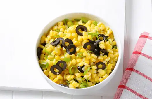 corn with sliced black olives is good alternate for mexicorn