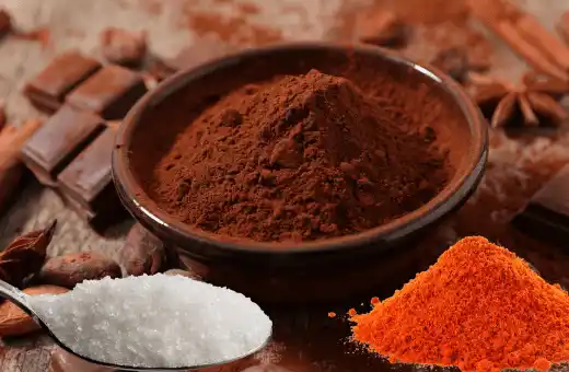 cocoa powder, sugar, and chili powder are a good mexican chocolate substitute